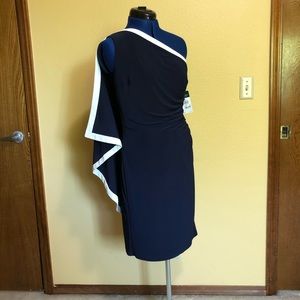 NWT Ralph Lauren Asymmetrical Cape Dress
